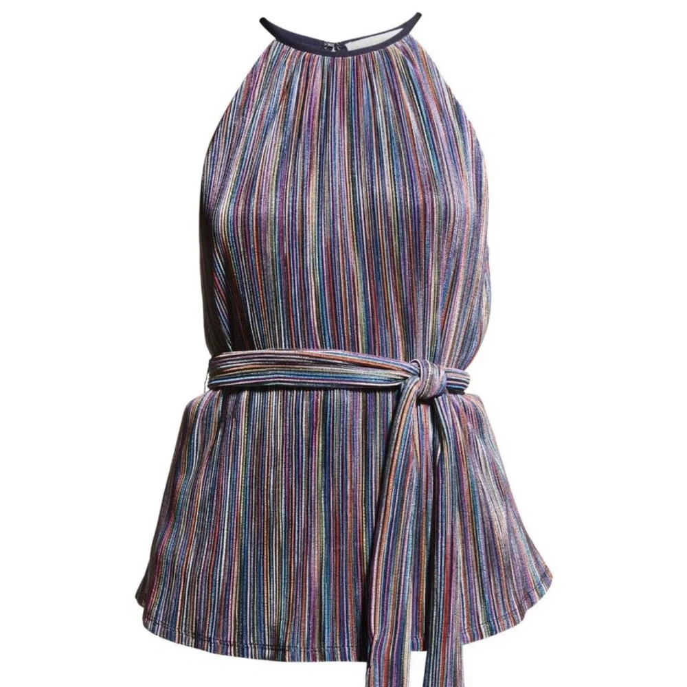 NEW NWT RAMY BROOK Tank Top Ansel Metallic Blouse